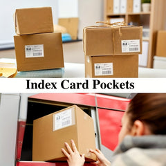12 Pack Adhesive 16x11 Index Card Pockets Clear Plastic Labels Holders
