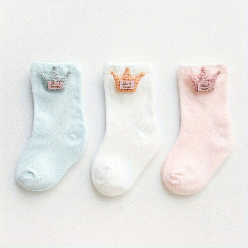3 Pairs Cartoon Elephant Cloud Socks for Baby Girls Boys