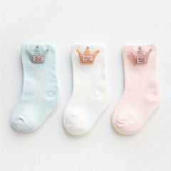 3 Pairs Cartoon Elephant Cloud Socks for Baby Girls Boys
