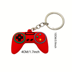 Cartoon Game Console Gamepad PVC Keychain Key Ring Purse Bag Backpack Key Charm