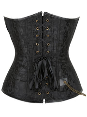 Gothic Corset Women's Plus Chain Decor Lace Up Waist Training
