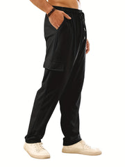 Men's Drawstring Sweatpants Loose Fit Cargo Pants