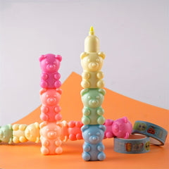 5-Color Bear Marker Pen Set for Creative Doodling & Projects
