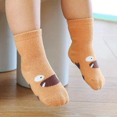 5 Pairs Baby Cotton Blend Animal Cartoon Crew Socks