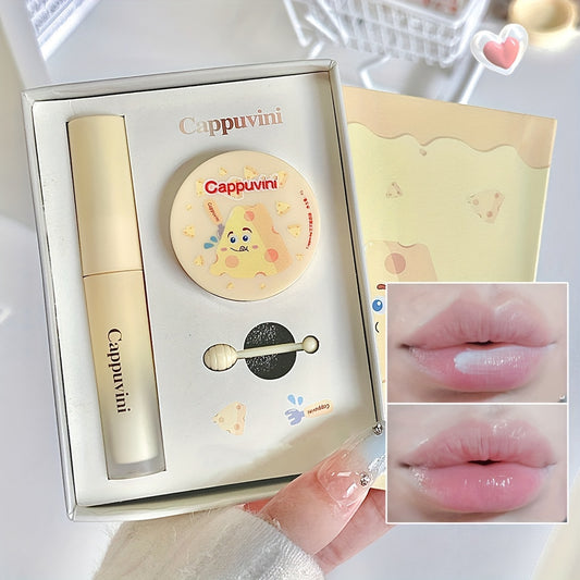 Cheese Lip Cream Mask Set Moisturizing Nourishing Lip Care Long Lasting Gift