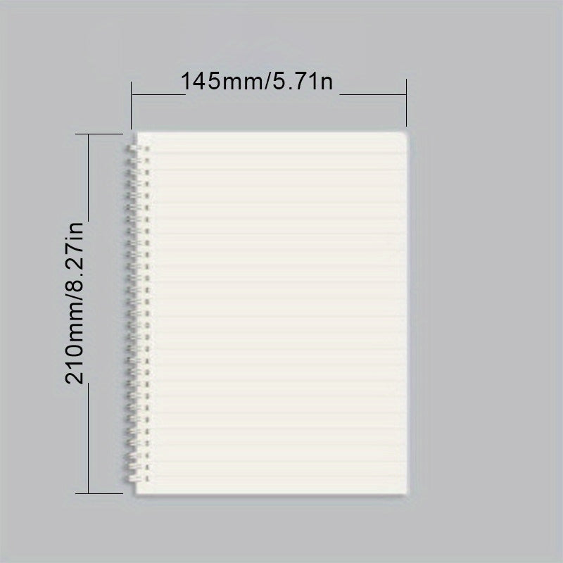 Transparent Hardcover Ruled Spiral Notebook Lined Journal Writing Diary