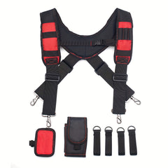 Magnetic Tool Belt Suspenders with Phone Holder
