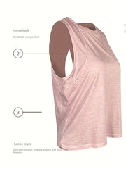 Breathable Split Backless Tank Top for Women