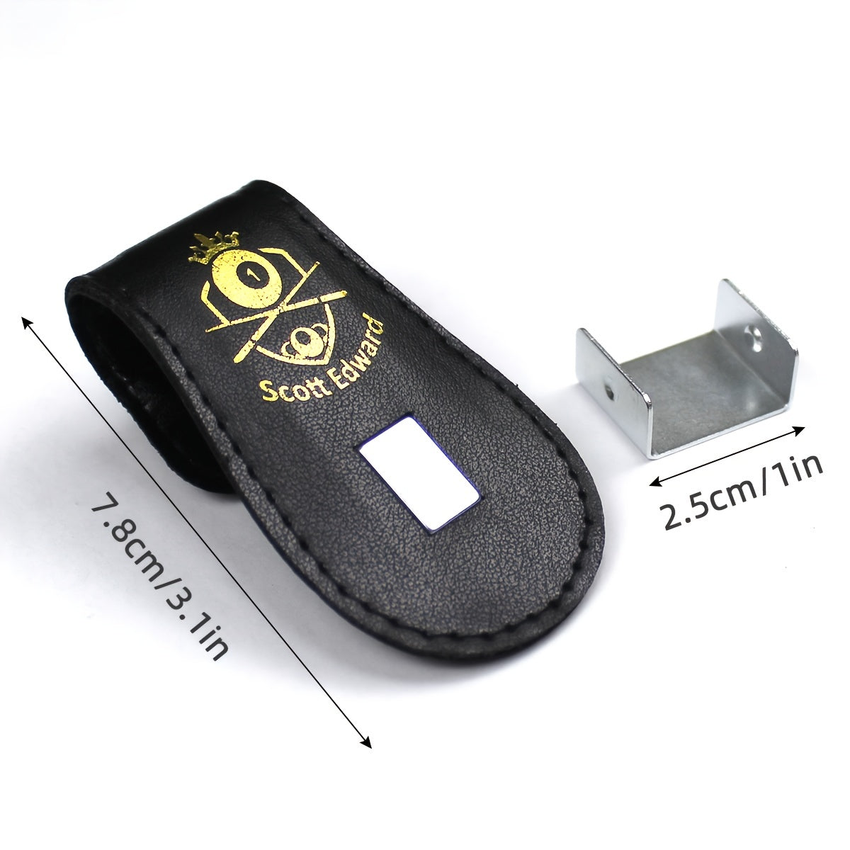 1pc Billiard PU Leather Chalk Holder