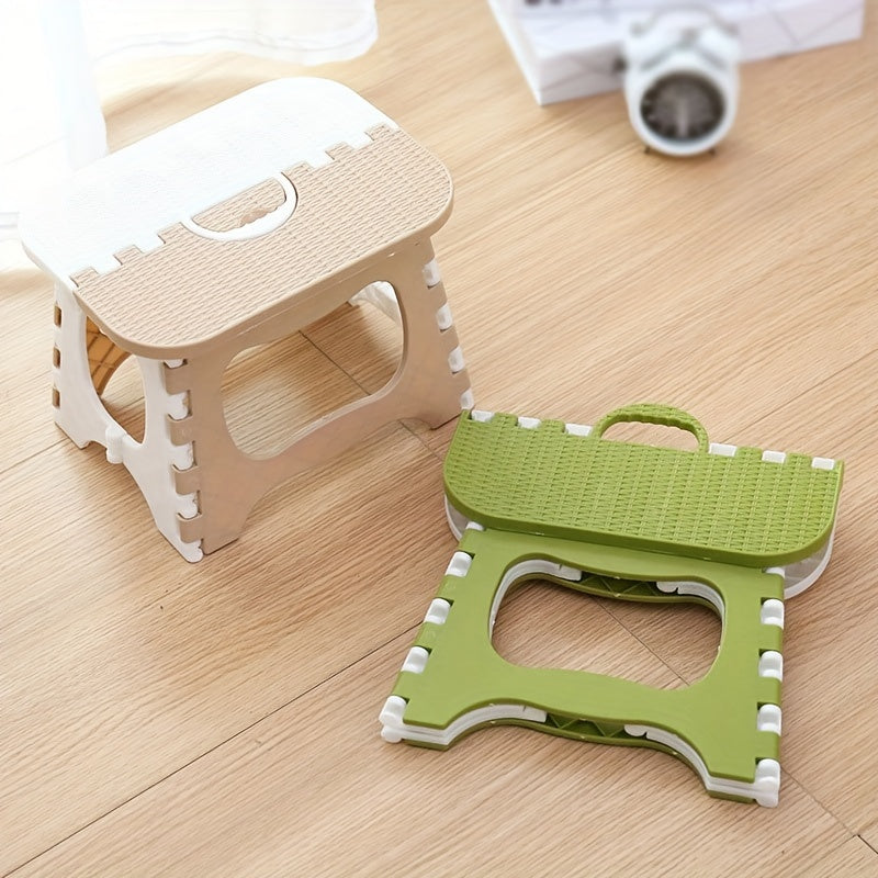 1pc Folding Stools Portable Handle Lightweight Plastic Chair Outdoor Camping