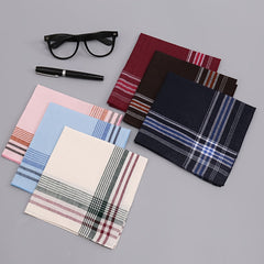 Personalized Name Handkerchiefs Striped Soft Classic Pocket Square Towels