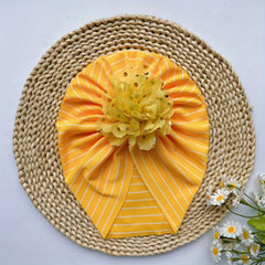 European American Soft Elastic Hat Baby Line Hot Flower Hat Girl Hat