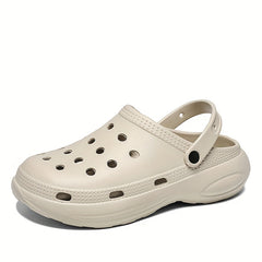 Men's Closed Toe Platform Clogs Outdoor Wear resistant Anti skid Beach Clogs