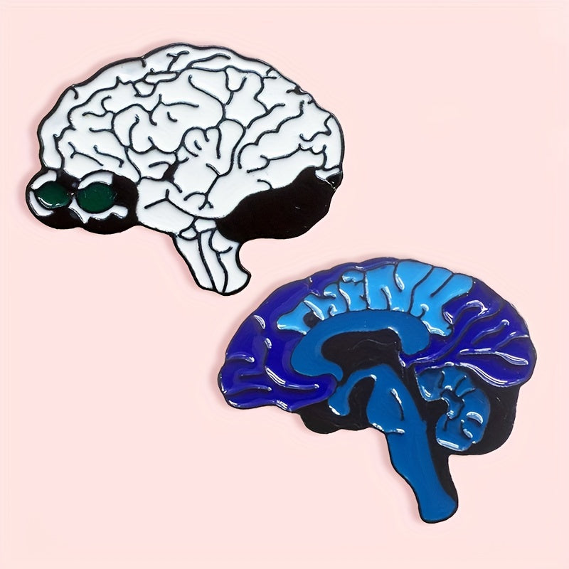 Cartoon Brain Alloy Brooch Jacket Accessories for Girls