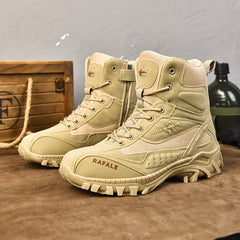 Men's Outdoor Zipper Tactical Boots - Anti-skid Training Boots