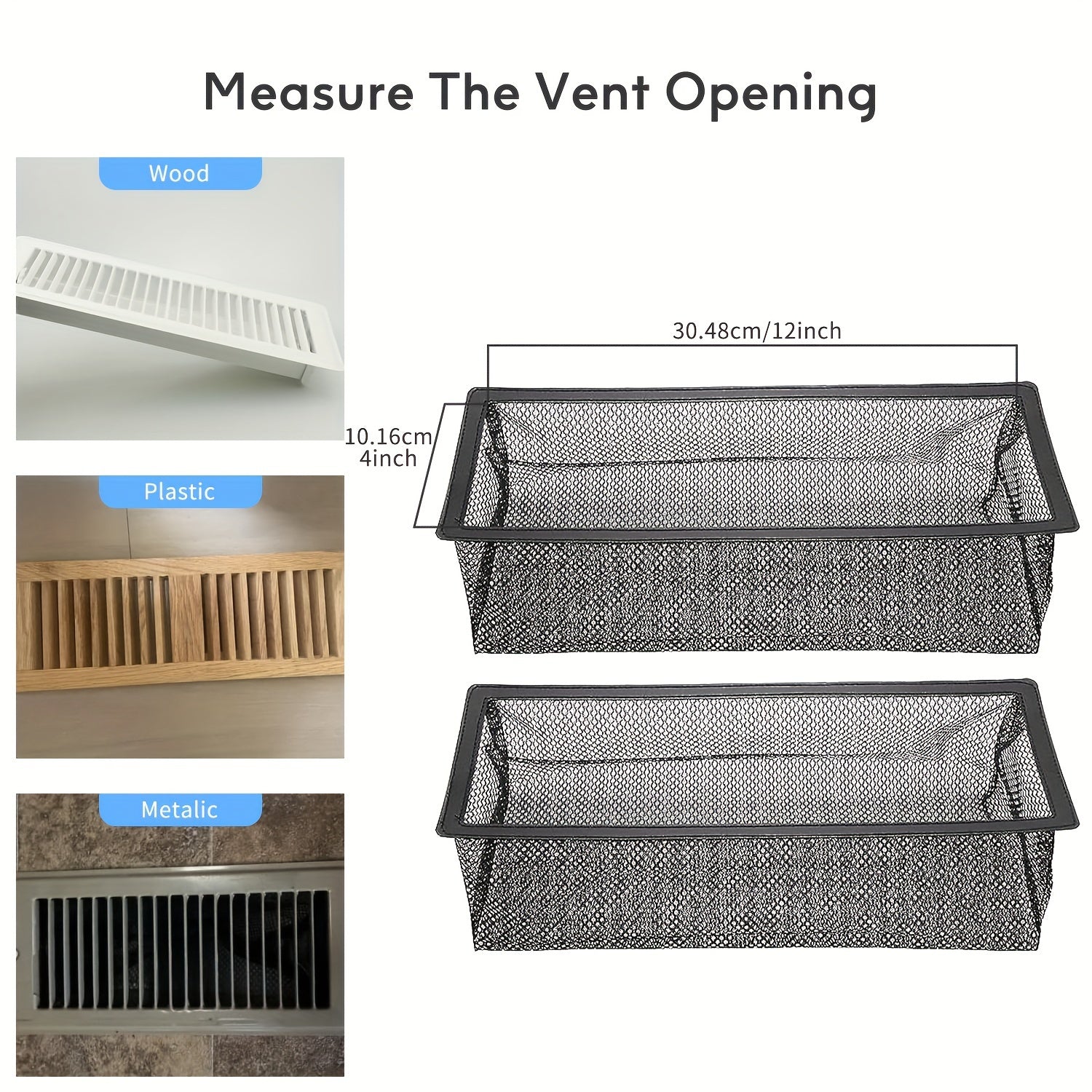 Floor Vent Cover Filter Net Air Vent Screen Mesh Catcher
