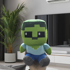 Green Sitting Zombie Plush Toy Soft & Durable Fabric Stuffed Animal