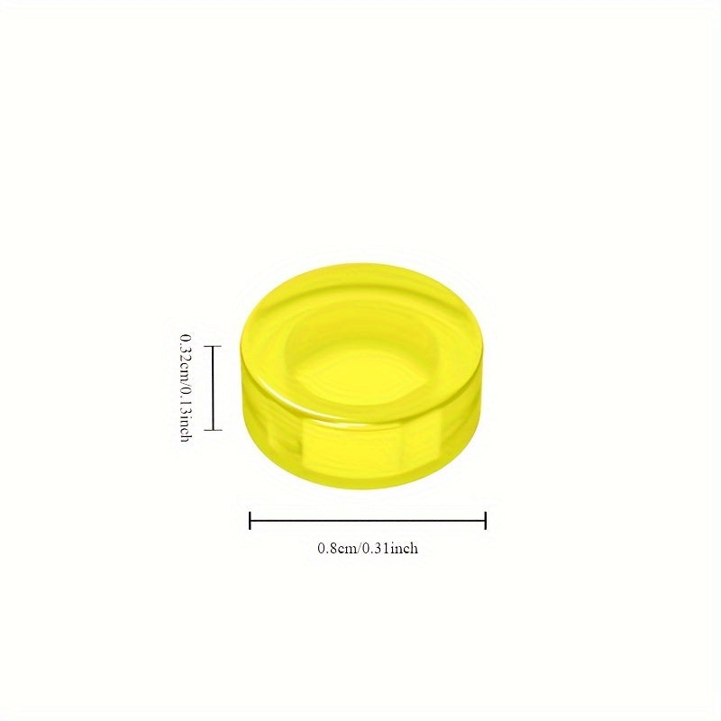 500pcs Transparent Colorful Tile Round 1x1 Building Block Accessories