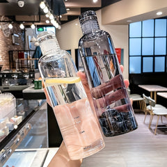 500ml Leakproof Water Bottle with Time Mark