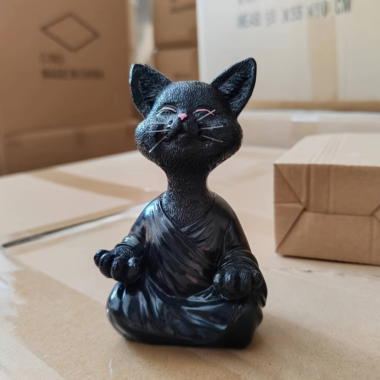 Yoga Cat Meditation Home Resin Decorative Craft Collectibles