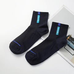 5 Pairs Men's Breathable Cotton Ankle Socks for Sports