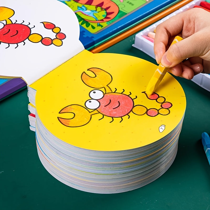 Circular Graffiti Coloring Book for Ages 3 - Animal Drawing Games