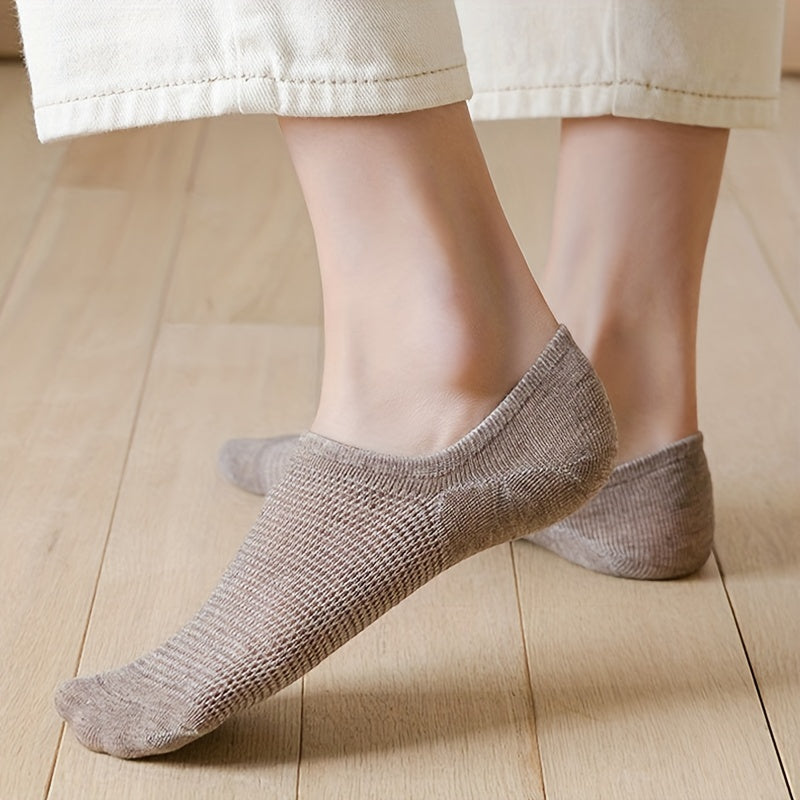 5 Pairs Mesh Low Cut Ankle Socks Breathable Lightweight Women's Stockings