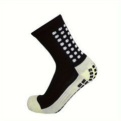 Men's Mid Crew Sport Socks Non Slip Shock Absorption Breathable Athletic Socks