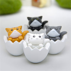 Mini Resin Cat Egg Fairy Garden Ornaments Micro Landscape Decor