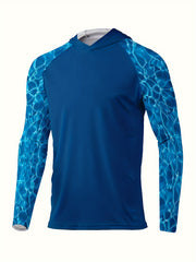 Men's UPF 50 Sun Protection Hoodie Raglan Long Sleeve