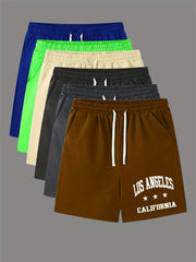 Men's Comfy Elastic Waist Drawstring Shorts for Summer