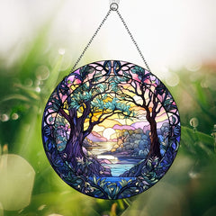 Acrylic Tree Of Life Stain Window Hanging Decoration