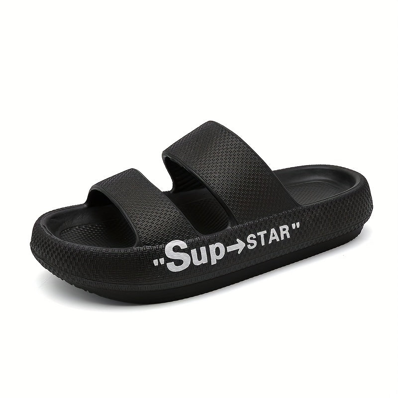 Men's Non Slip Lightweight Slides for Indoor Outdoor Beach Summer