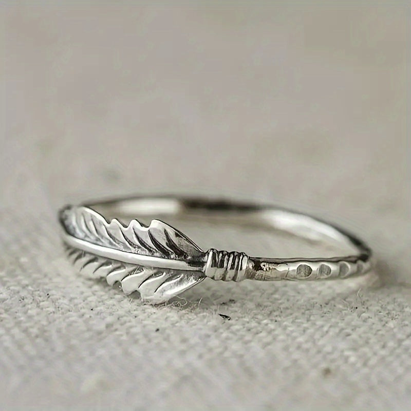 Vintage Feather Ring for Men and Women