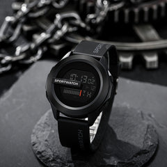 Men's Digital Sports Watch with Rubber Strap
