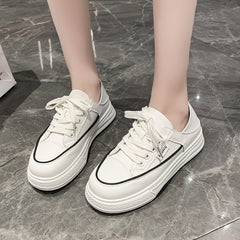 Women's Platform Sneakers Lace Up Walking Shoes