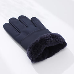 Men's Cycling Gloves Winter Velvet Touch Screen Windproof Coldproof
