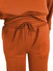 One Shoulder Fleece Top & Pants Set