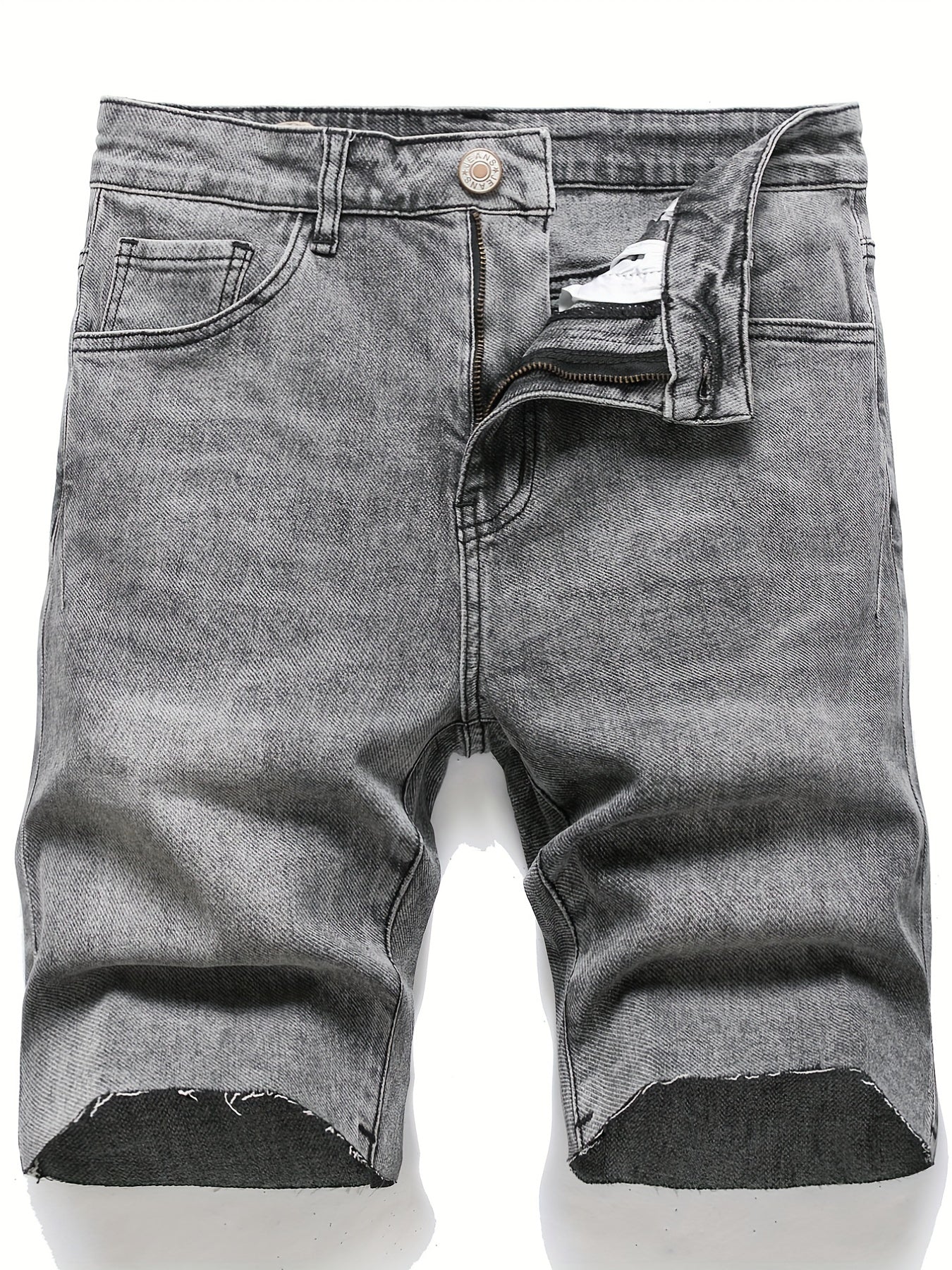 Men's Denim Shorts with Pockets for Summer Casual Wear