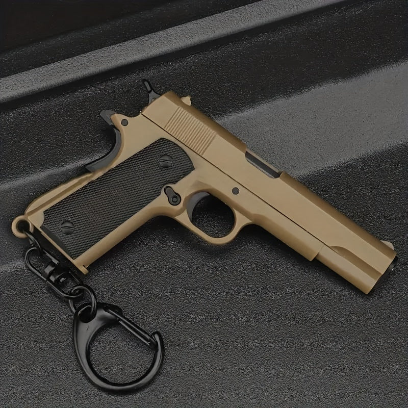 Pistol Shaped Keychain Portable Plastic Model Gift For Men Boyfriends