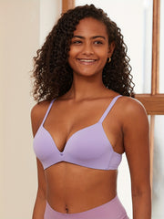 Comfortable Solid T Shirt Bra for Women Push Up Intimates Lingerie