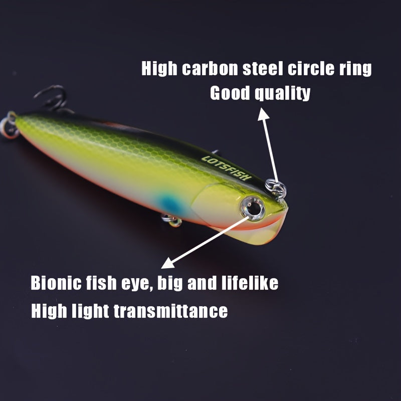 Floating Fishing Lure Plastic Bionic Bait Barbed Treble Hook