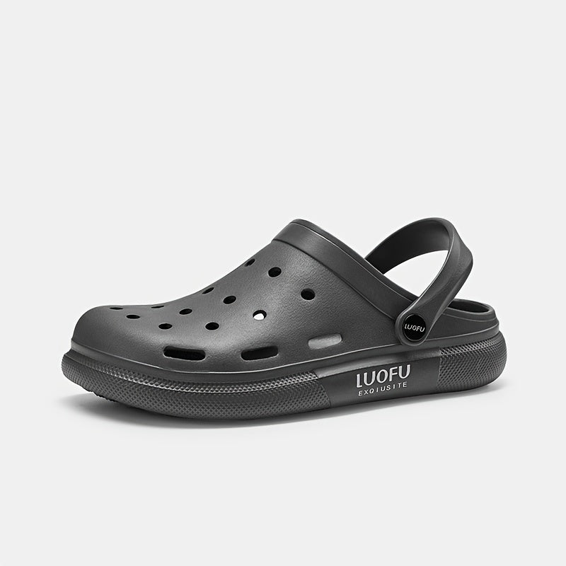 LUOFU Lightweight Non Slip Clogs Garden Sandals Grey
