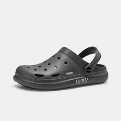 LUOFU Lightweight Non Slip Clogs Garden Sandals Grey