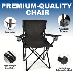 2pcs Portable Compact Chair for Outdoor Camping and Picnic
