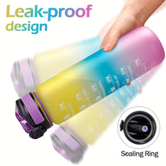 Sports Water Bottle Portable Leak-proof Plastic Water Cup with Straw