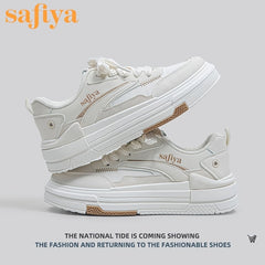 Women's Low Lace Up Flatform Casual Sneakers