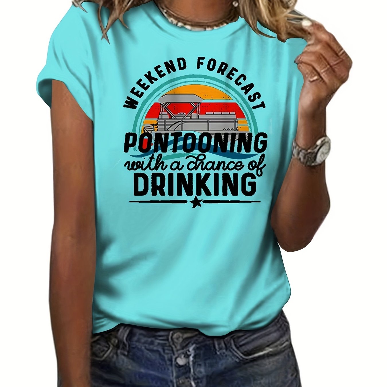 Summer Letter Graphic T-shirt Women's Top