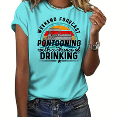 Summer Letter Graphic T-shirt Women's Top