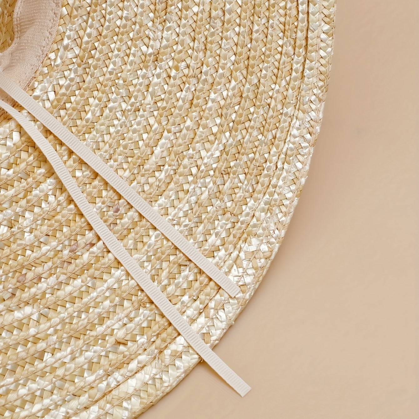 Khaki Wide Brim Straw Sun Hat for Women